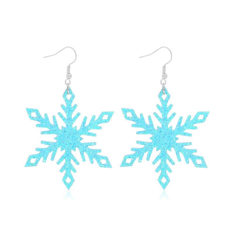Wholesale Christmas Fabric Shining Christmas Tree Sunflower Earrings